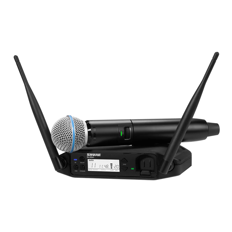 Shure  GLXD24+/B58 数字无线手持式系统（采用BETA®58A人声话筒）