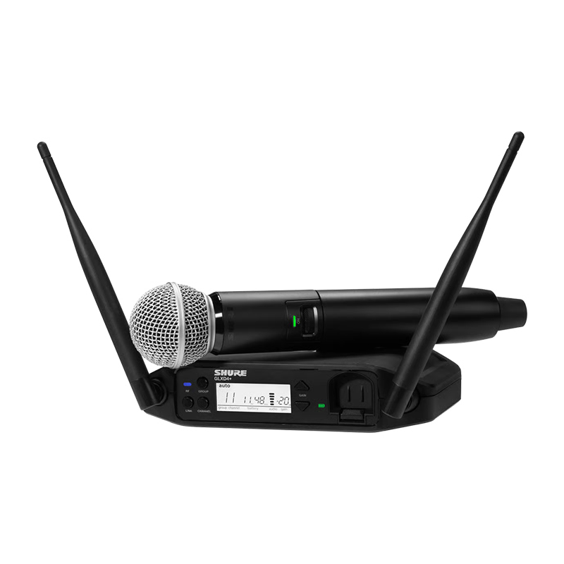 Shure  GLXD24+/SM58 数字无线手持式系统（采用 SM58®人声话筒）
