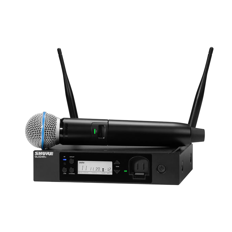 Shure  GLXD24R+/B58 数字无线机架系统（采用BETA®58A人声话筒）