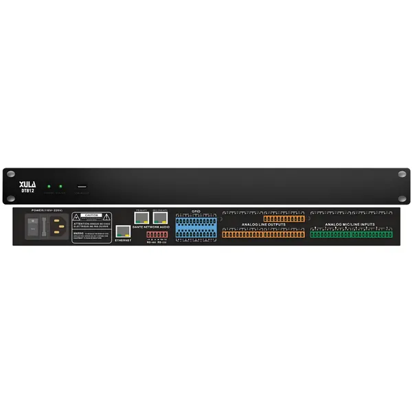 XULA/迅莱 DT812 8/8模拟12/12Dante数字音频处理器