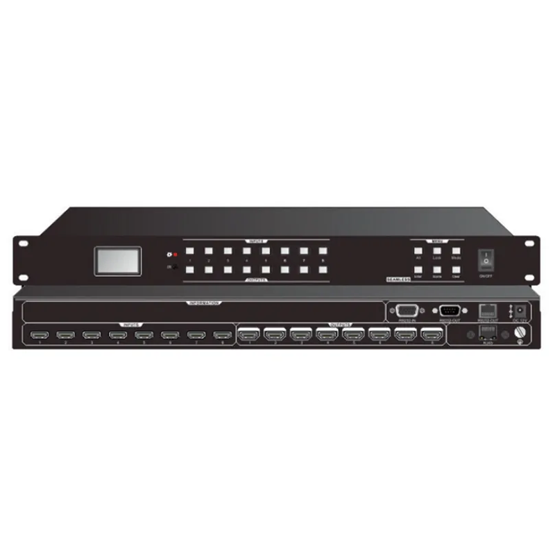 XULA HDM0808S-N 8*8固定式矩阵，带屏幕、红外、TCP/IP