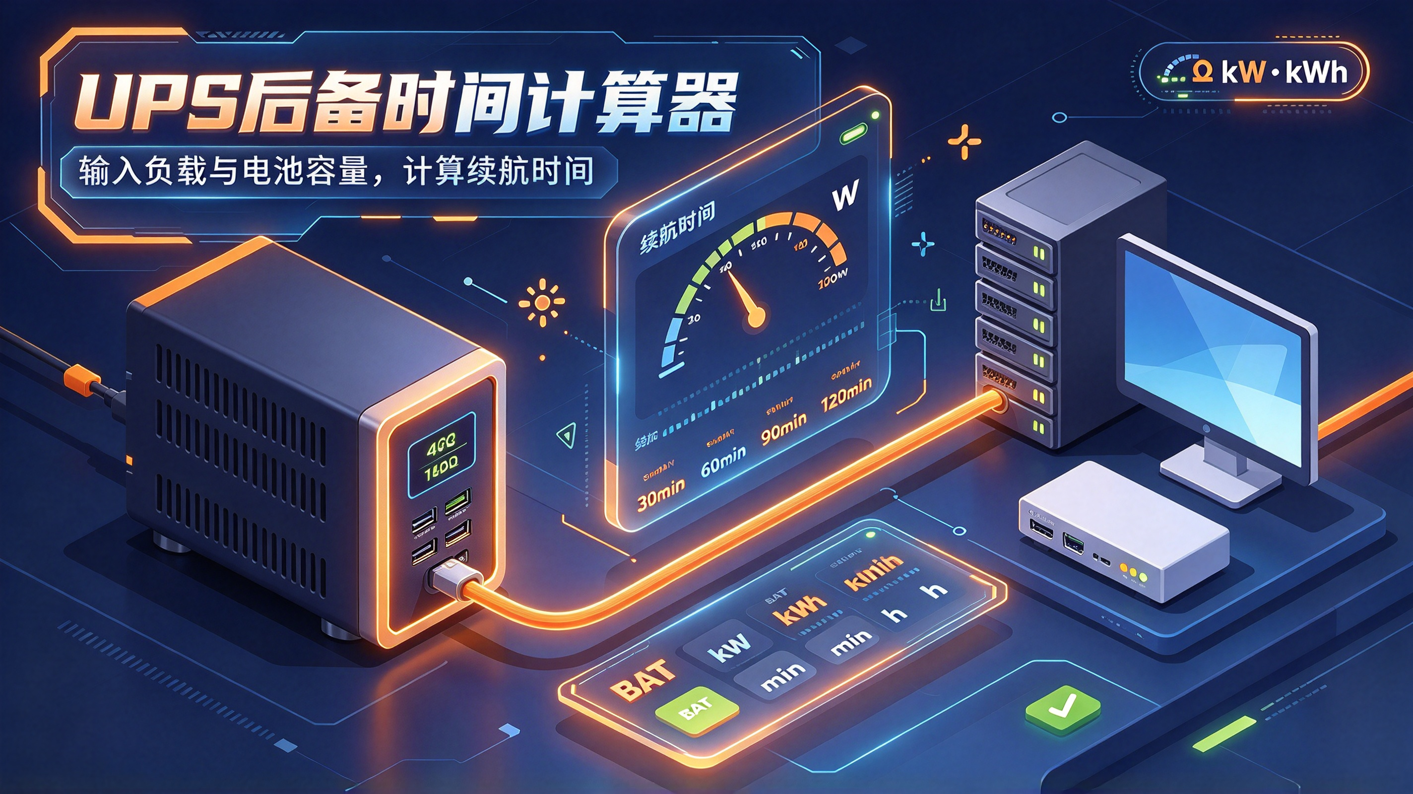 UPS后备时间计算器